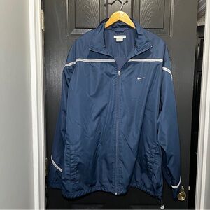 VTG Nike Track Jacket Windbreaker Mens XXL Blue Colorblock Y2K Streetwear Logo